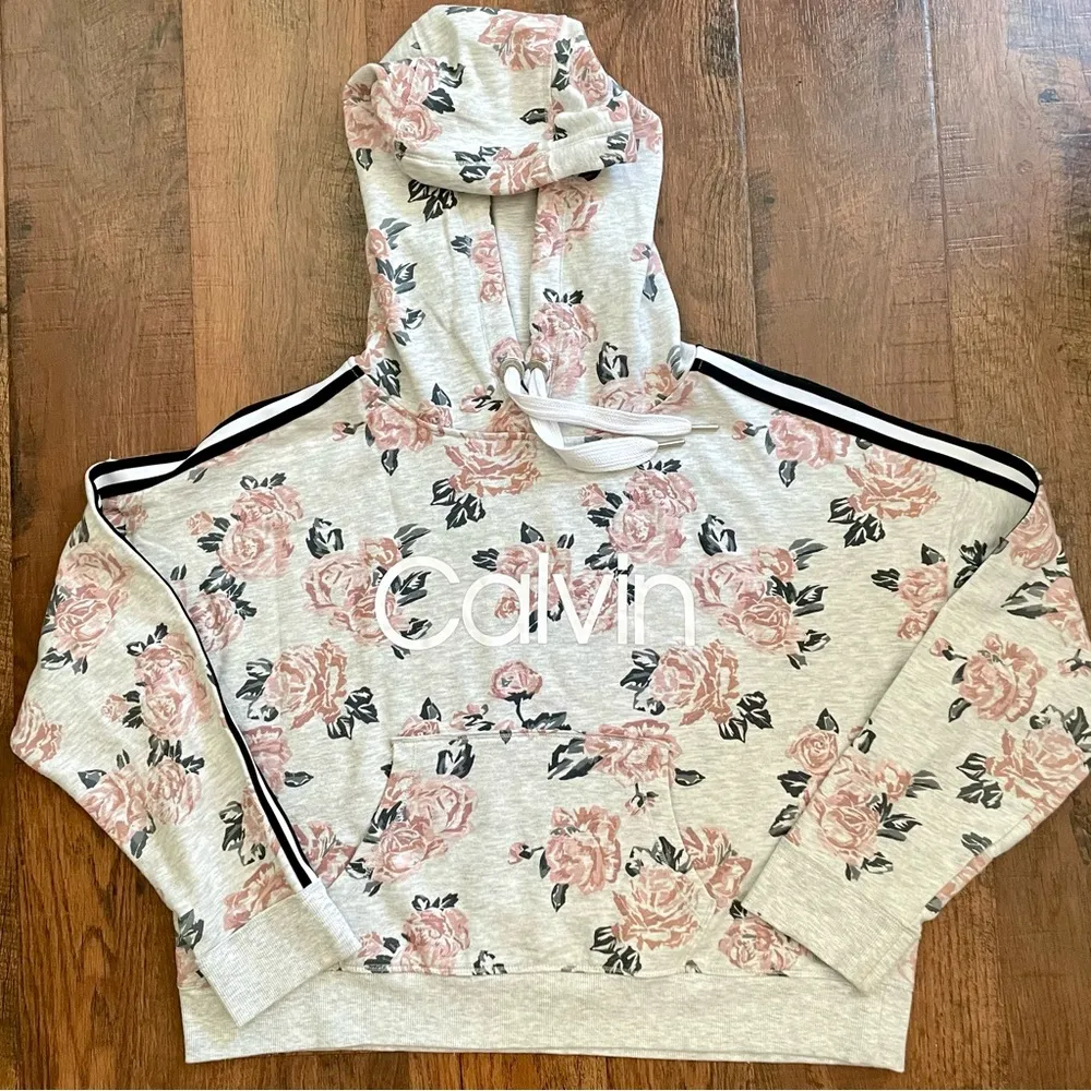 CALVIN KELIN Performance Rose print hoodie, size XL, NWOT - Image 2