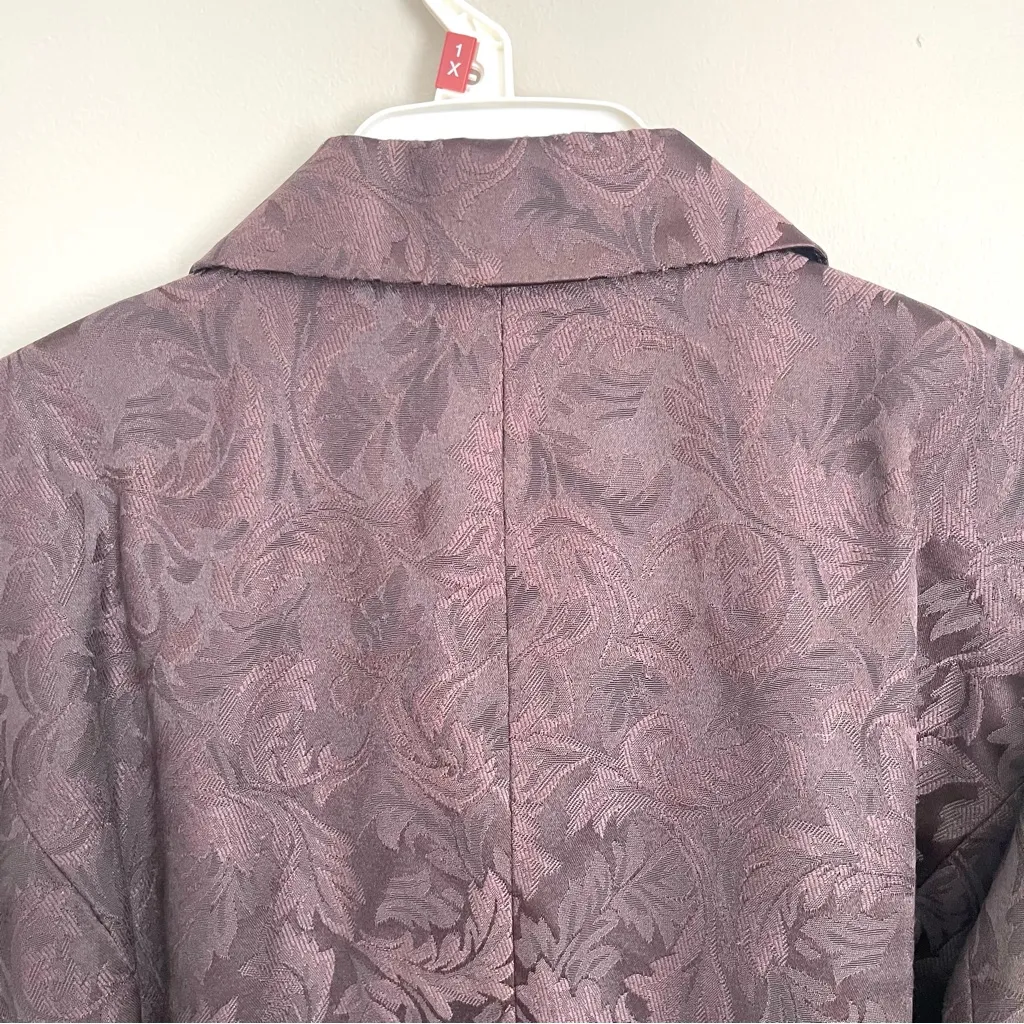 GEORGE | Purple Satin Floral Print Blazer Jacket Sz 18W/20W - Image 7