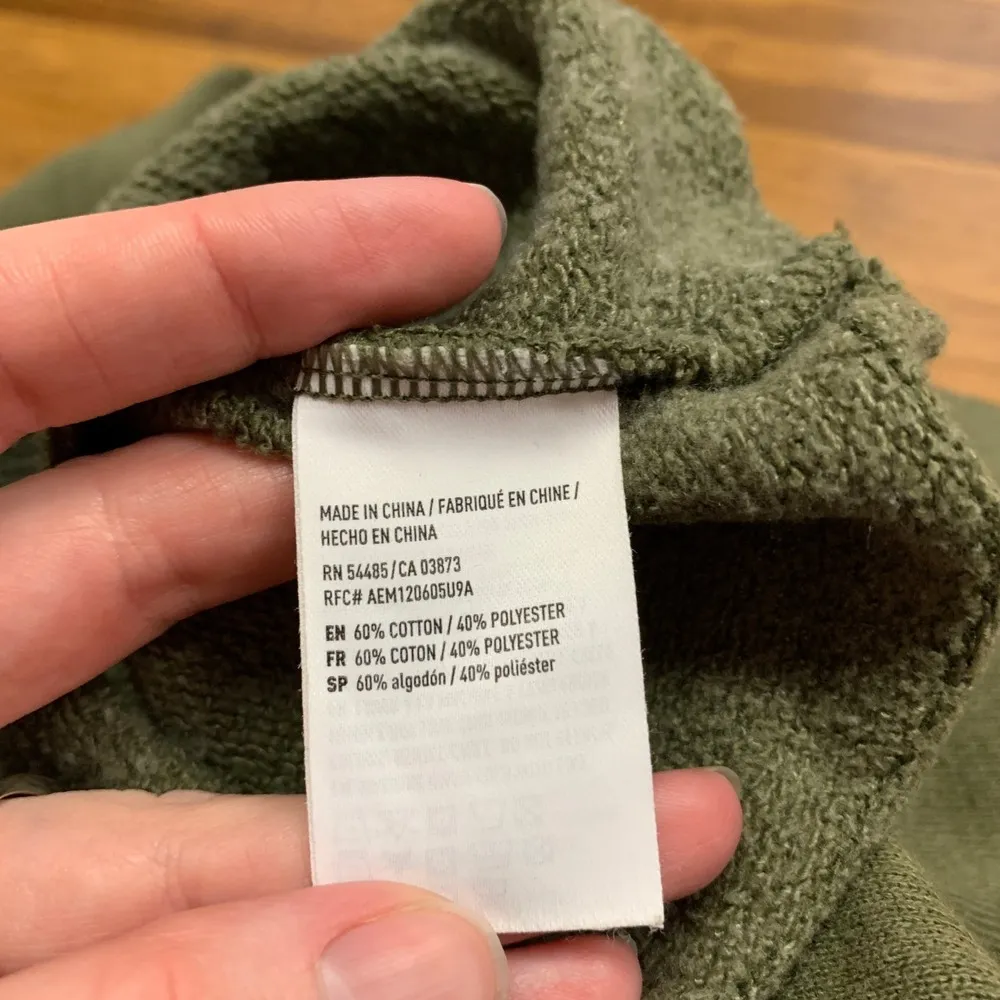 American Eagle Lace Up Long Sleeve T-Shirt Dress Womens Size Medium Green Casual - Image 6