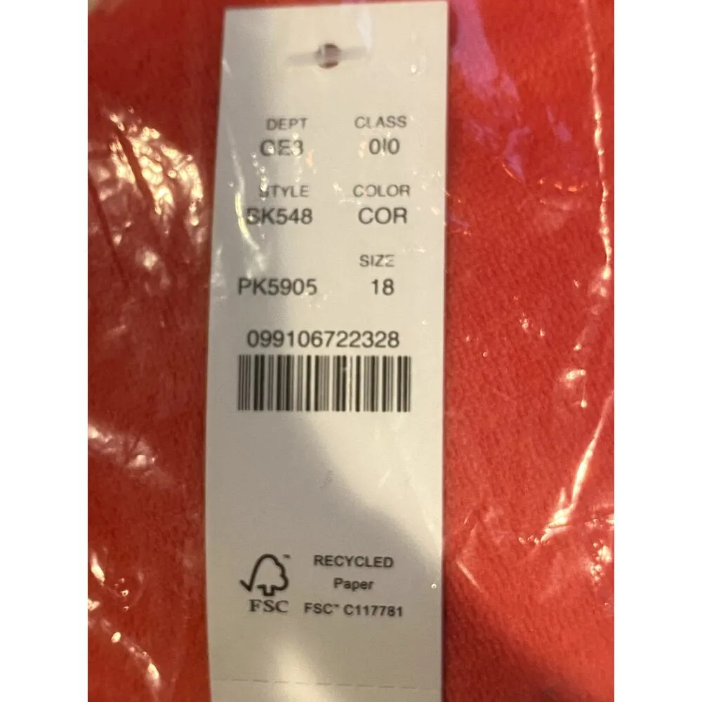 NWT J.Crew Cutout Bandeau One Piece Terry Cloth Plus Size 18 Coral Pink #2917 - Image 7