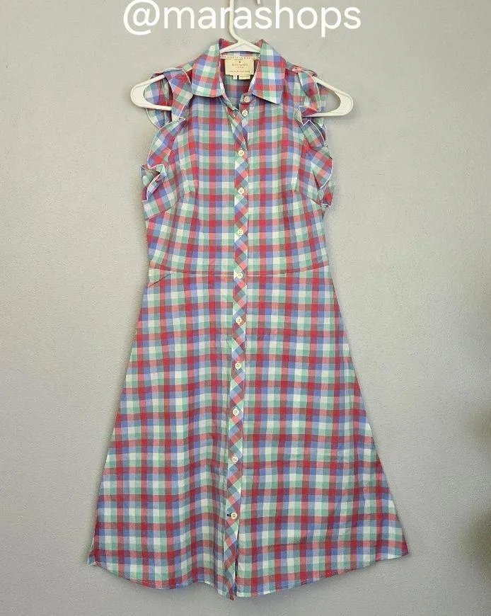 Kate Spade Madras Poplin Plaid Checkered Shirtdress - Image 3