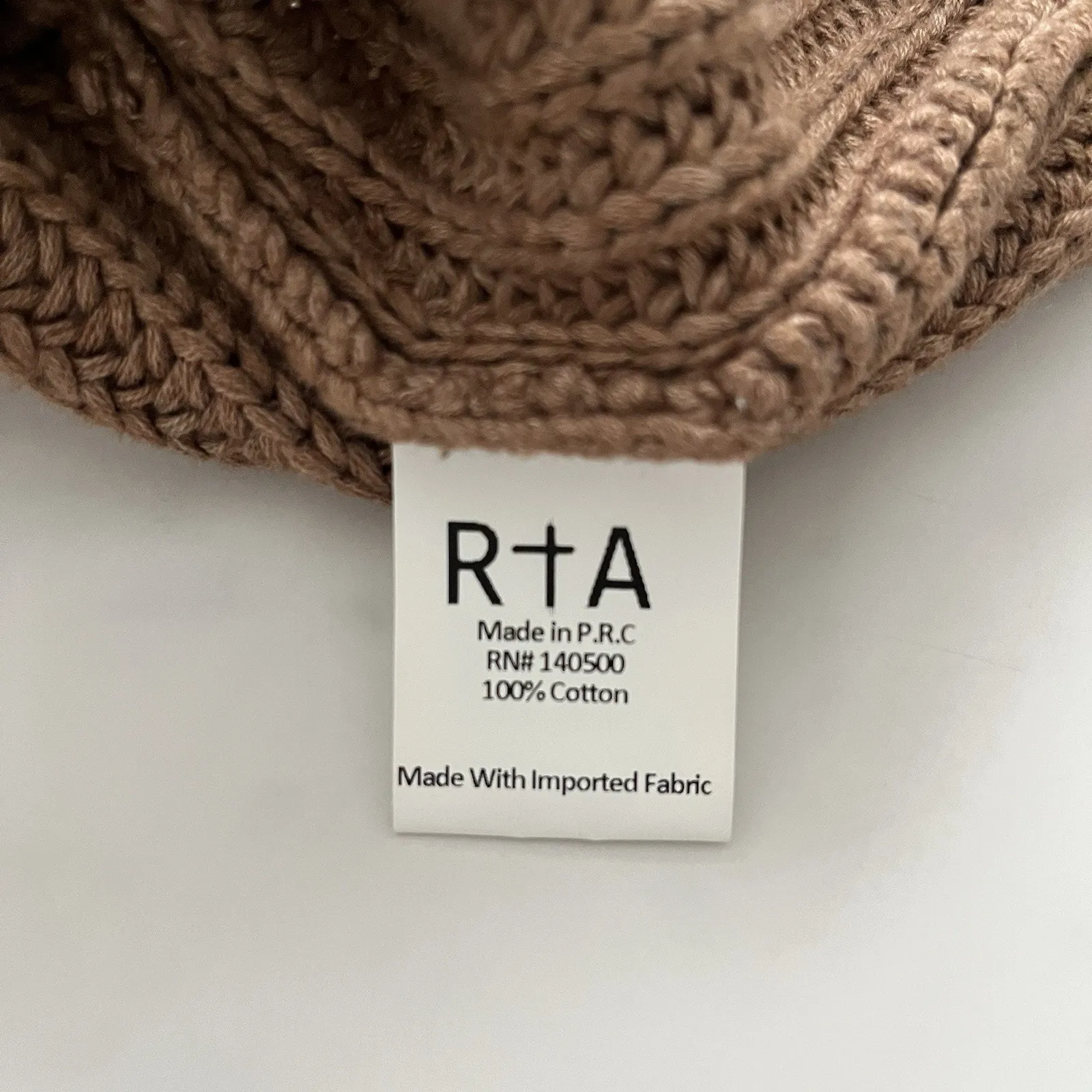 RtA Beau Turtleneck Sweater Desert Sand XS Distressed Knit Street wear pullover Tan - Image 8