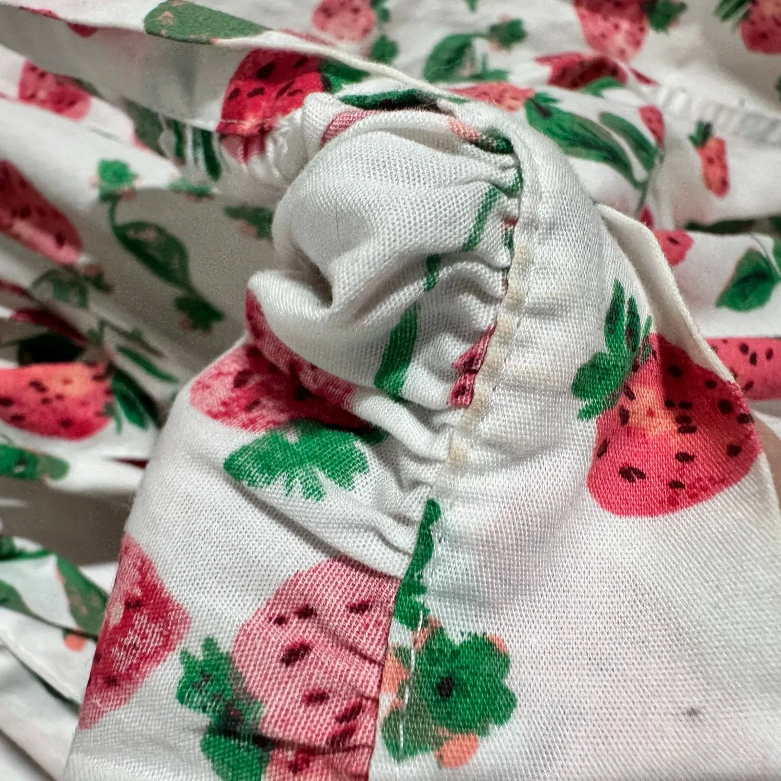 J.Crew Strawberry Halter Neck Tank Top Women L Red White Novelty Spring Preppy Size L - Image 6