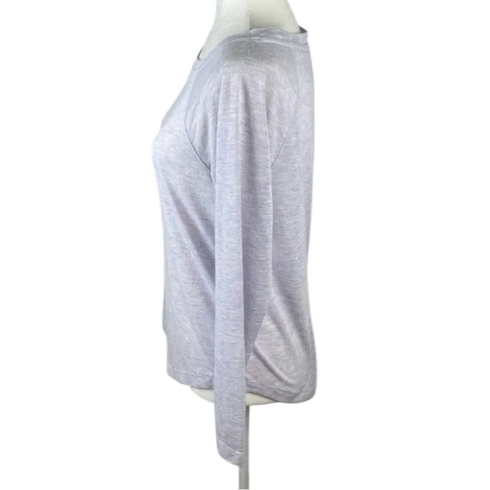 Loft Light Purple Long Sleeve Top Size Small - Image 3