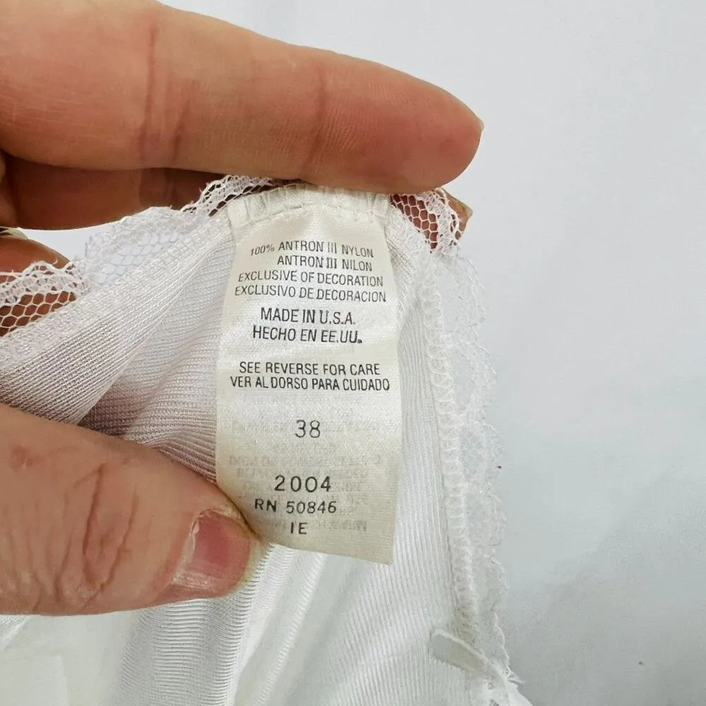 Vintage Briar Creek Full Antron iii Nylon Pure White Womens 38 Size undefined - Image 7