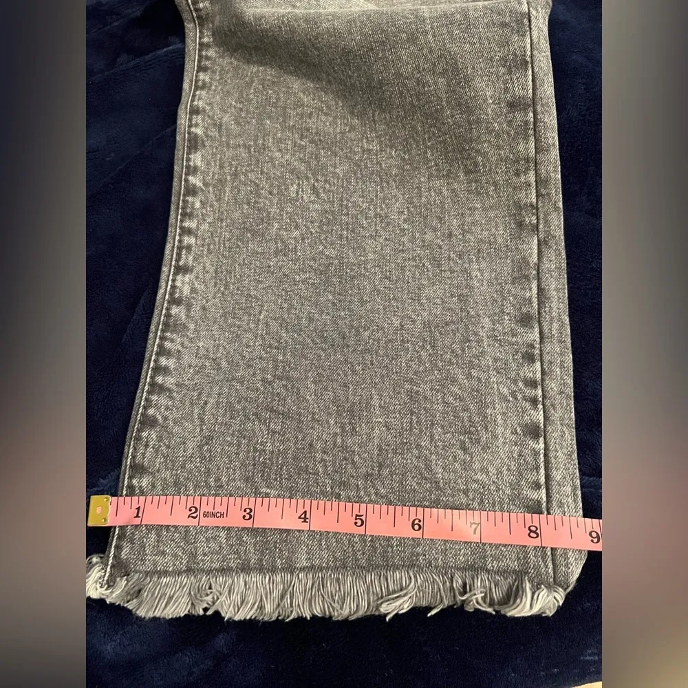 JUICY COUTURE Venice Faded Wash Whiskered Jeans, Size 16W GREY MARBLE WASH - Image 6