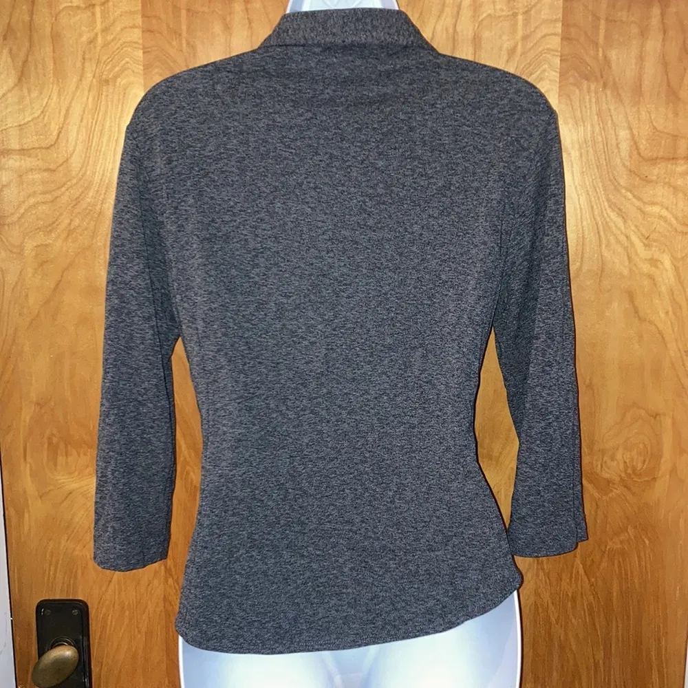 Willi Smith Heather Gray  Collection Zip Up Jacket Top Size Small - Image 4