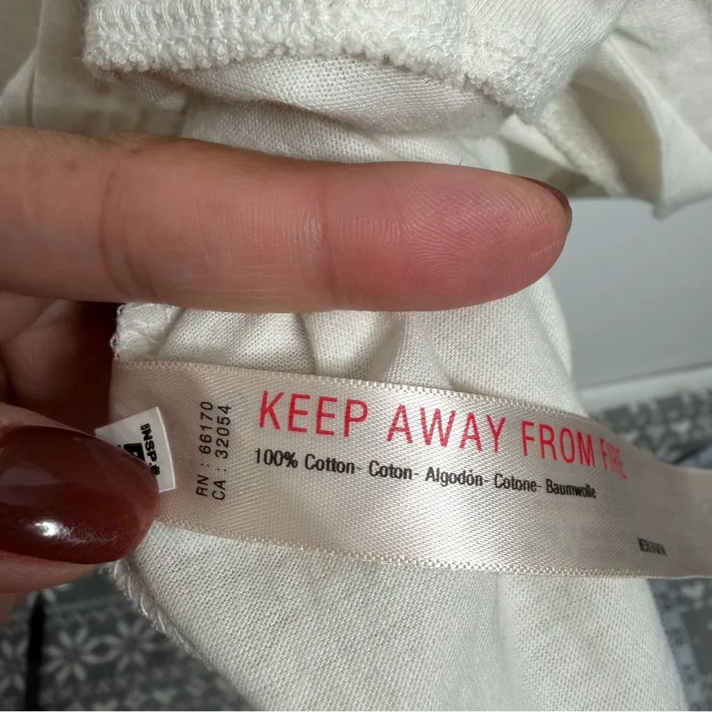 FP Beach Carter Slouchy V-Neck Dress Off-White Short Sleeve Resort Coverup Med - Image 7