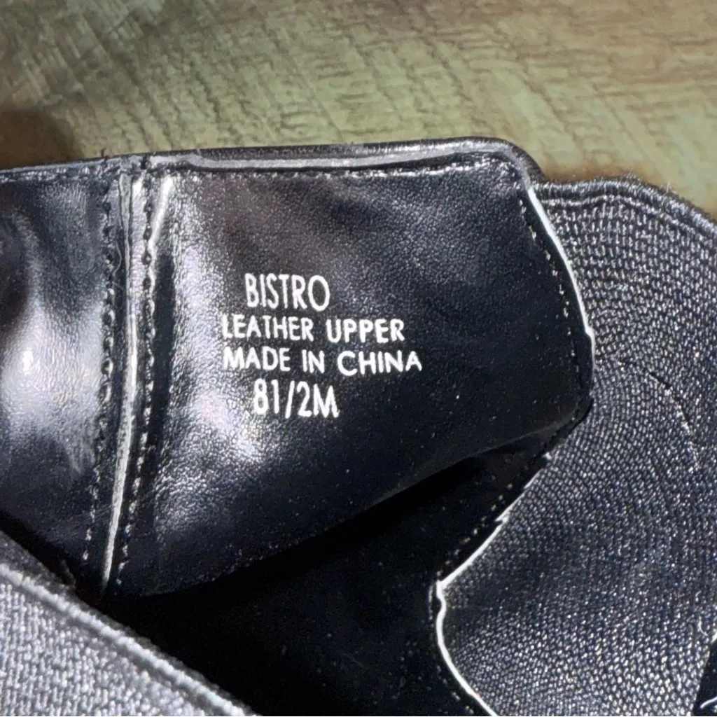 Tahari Bistro Black Leather Heeled Boots - Image 13