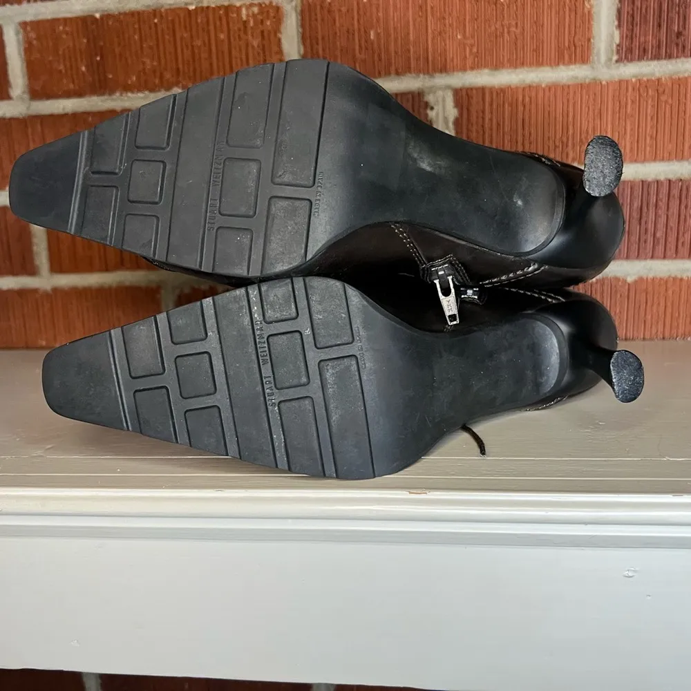 Stuart Weitzman Boots Womens 8.5 AA Brown Leather Witch Cosplay Steampunk S - Image 12