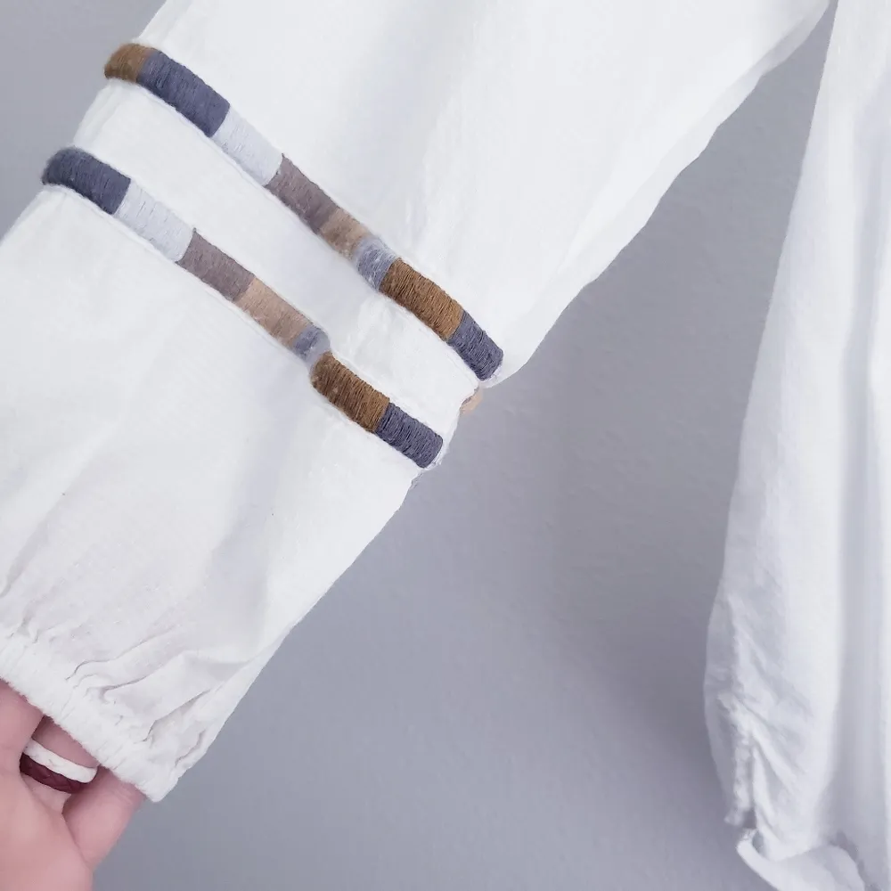 Prana Atlantis Peasant V-Neckline 3/4 Sleeve Blouse - Image 6