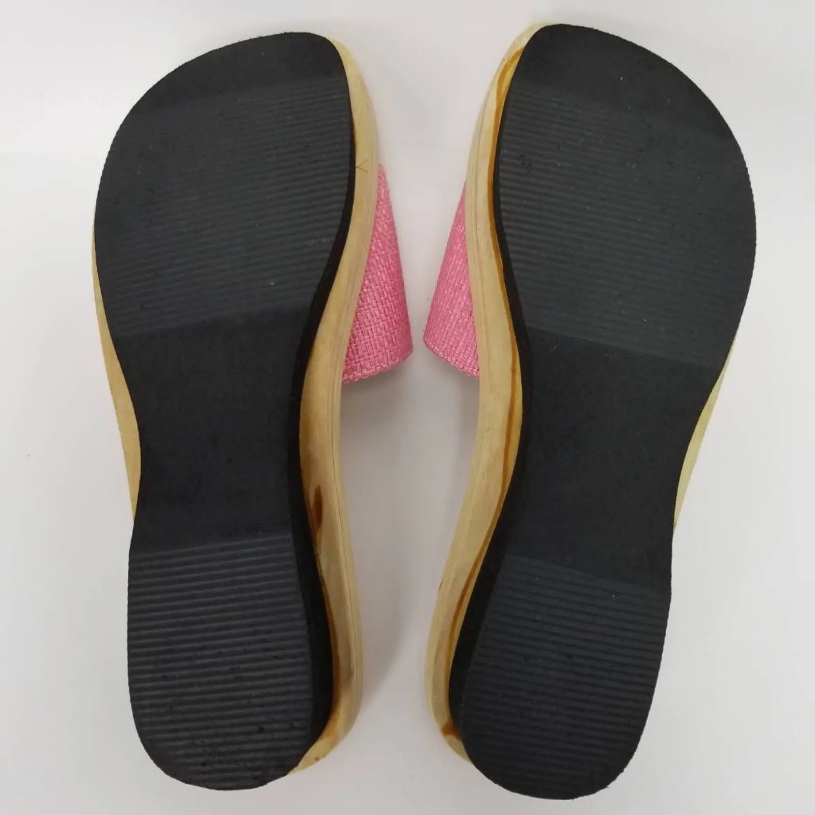 Esny Womens Slides Woven Sandals Pink Beige Floral Slip Ons 7 - Image 10