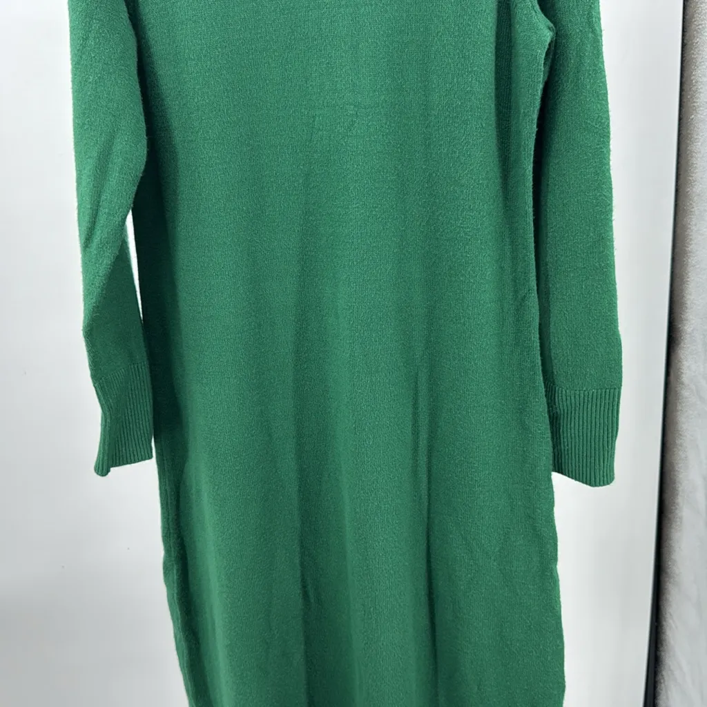 Free Assembly green mock neck midi sweater dress XL soft holiday winter modest - Image 4