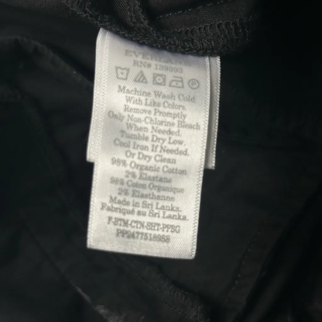 Everlane Organic Cotton Ultra High Rise Classic Black Paper Bag Shorts Size L - Image 10