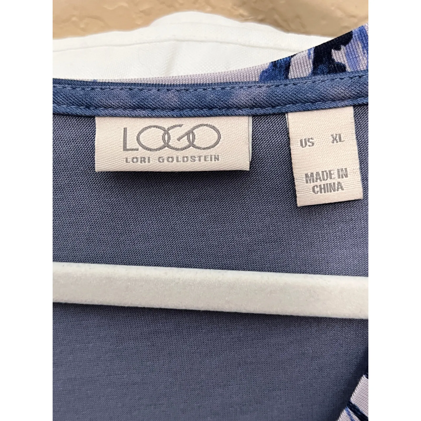 LOGO size XL purple/blue peplum hem floral lagenlook,prairiecore office attire Purple - Image 5