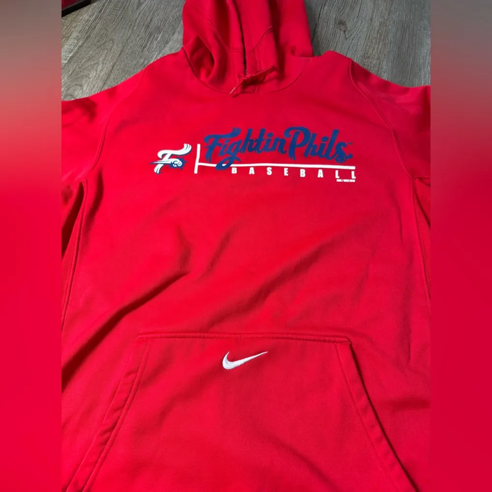 Nike Phillies Sweatshirt Hoodie Fightin Phils 2013 Baseball Red Blue Size M - Image 5