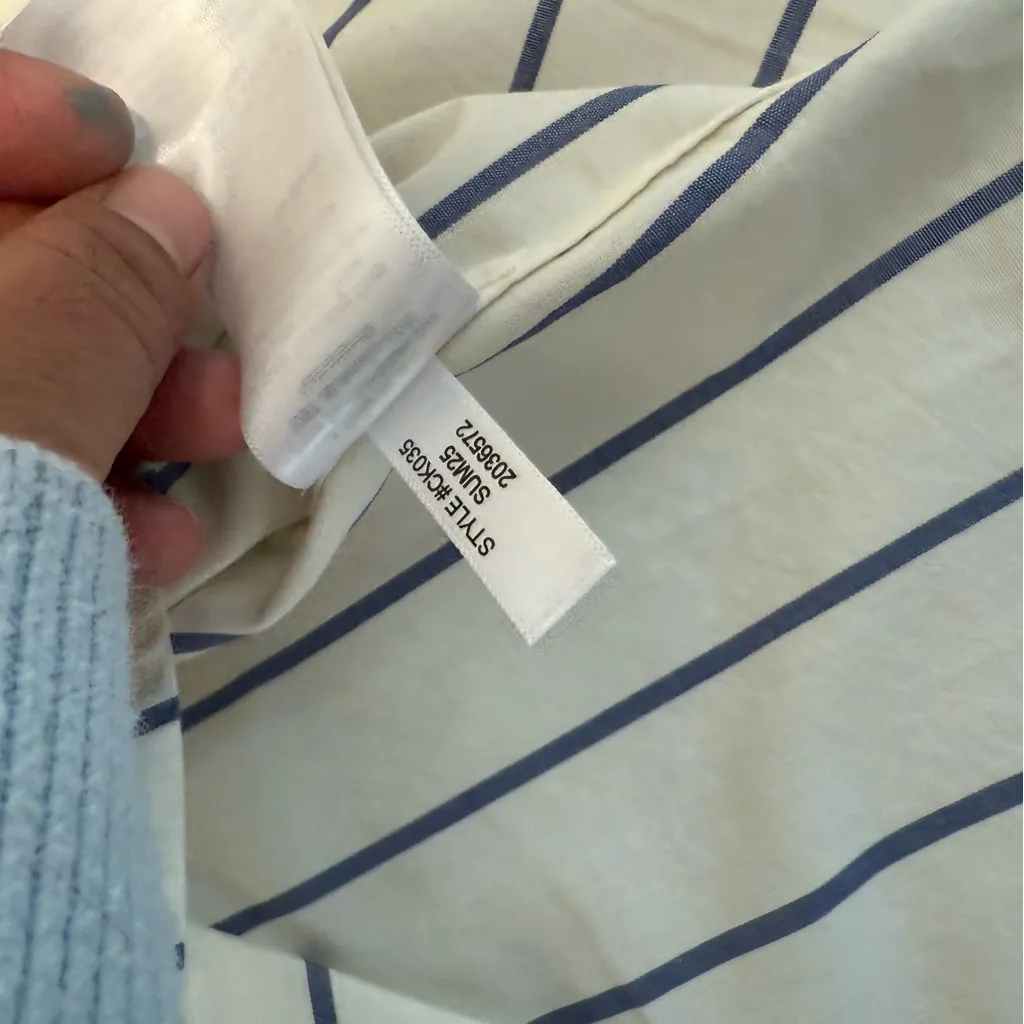 J.Crew Étienne cropped button-up shirt in stripe size L - Image 8