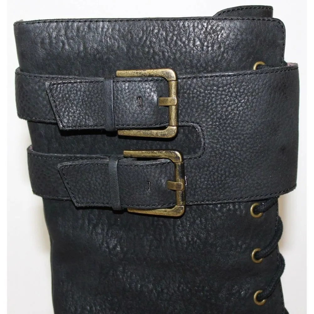 Luxury Rebel Lady Dee Black Leather Boots Size 9 M - Image 9