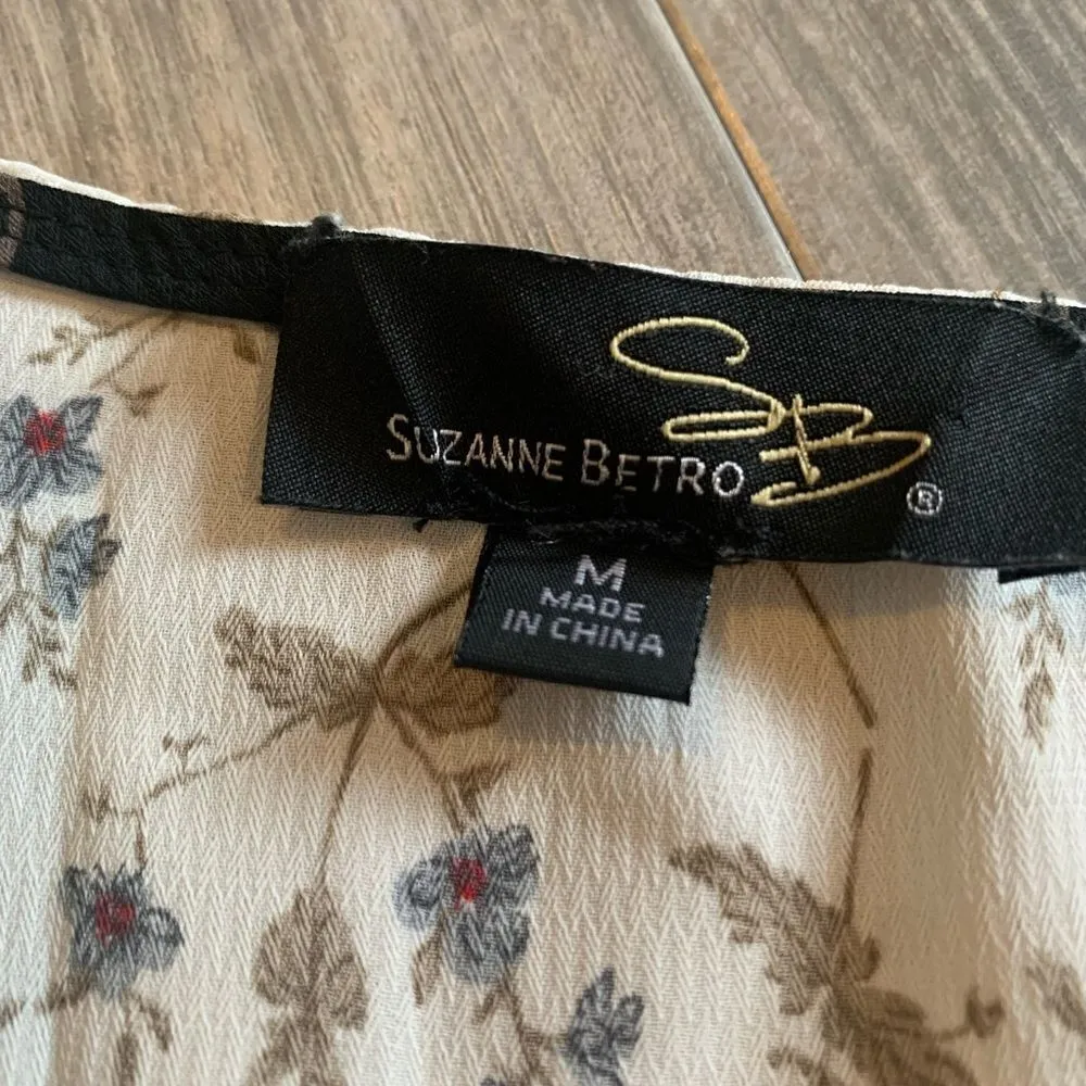 NWOT Suzanna Betro floral top size M - Image 5