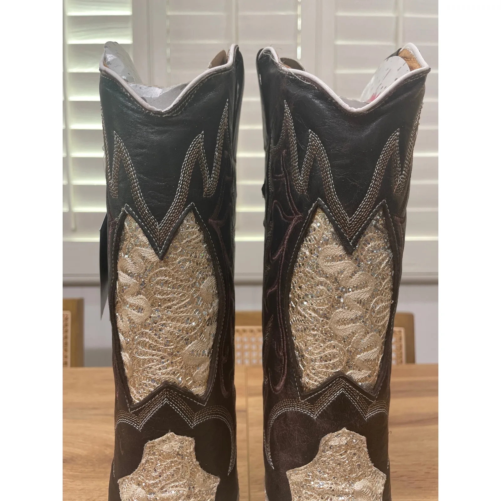 Tanner Mark Women's Horma 960 Western Boots Brown Leather Blunt Toe Size 8 NIB - Image 5