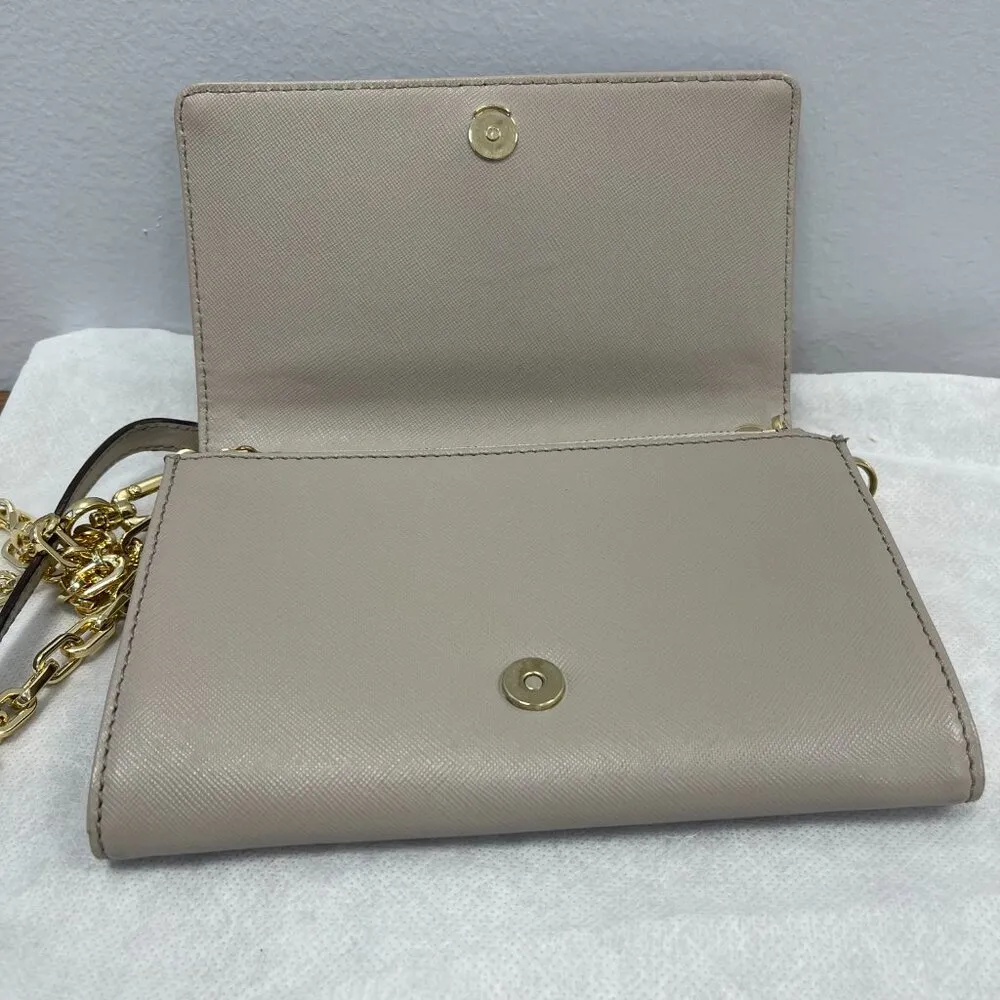 Tory Burch Robinson Chain Wallet, Grey - Preowned - Image 3