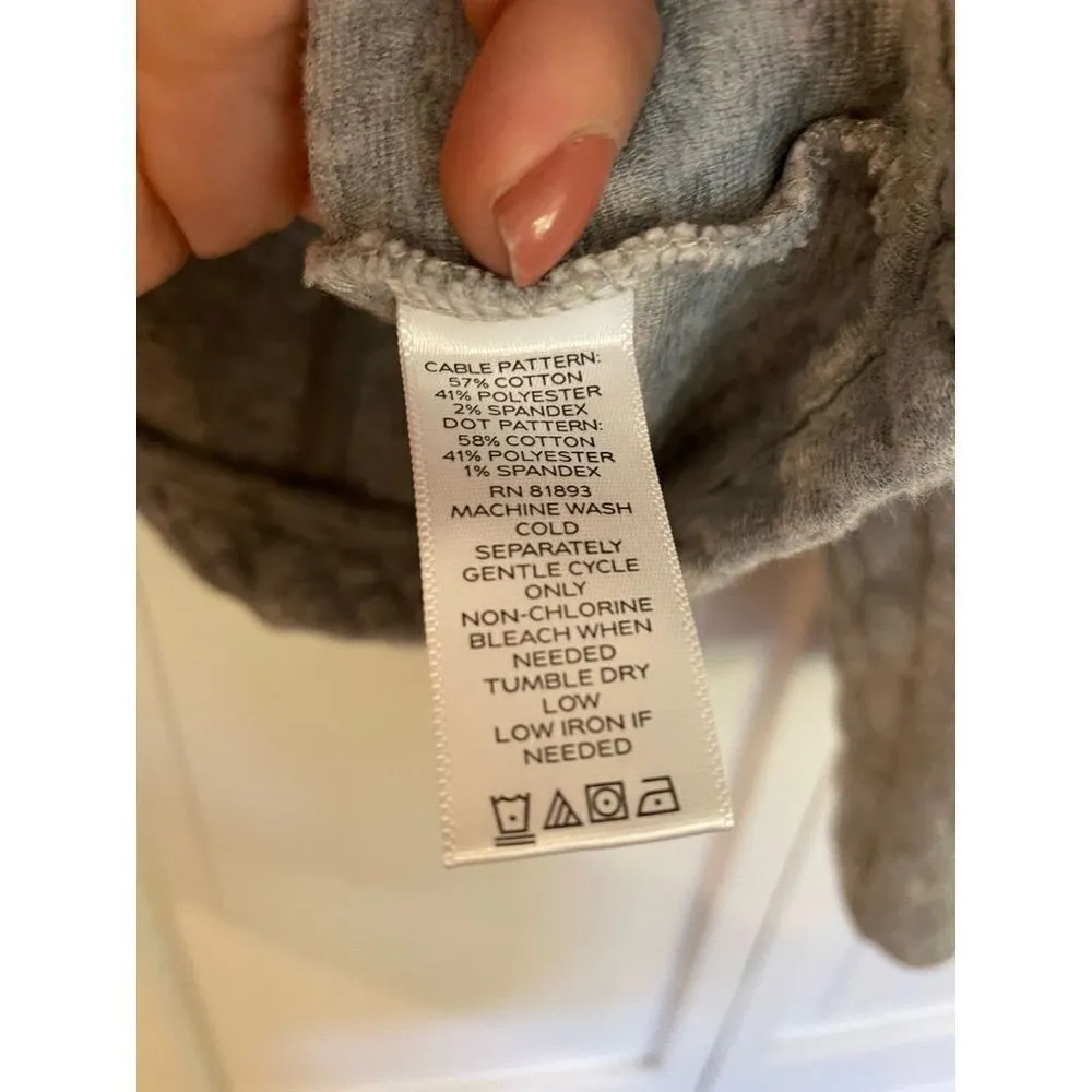 Isaac Mizrahi live! Grey quilted moto sweater small Gray - Image 6