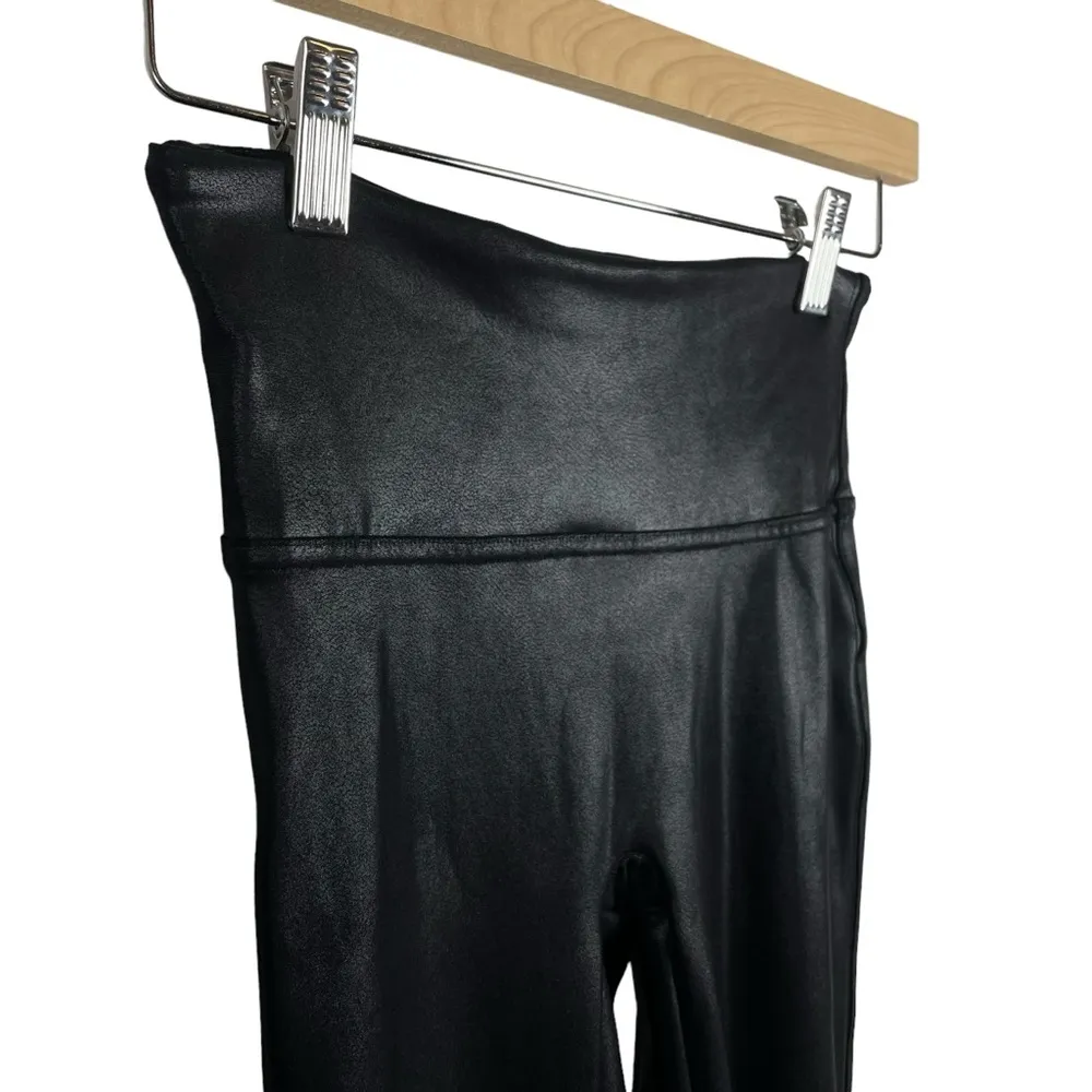 SPANX Faux Leather Leggings in Black Size S - Image 8