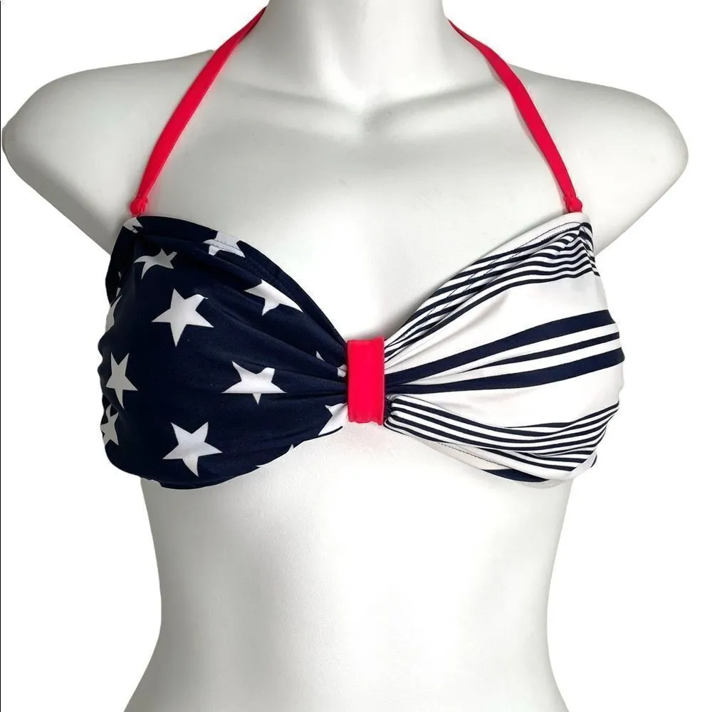 Old Navy Stars Stripes Bikini Set Junior Medium Red White Blue Summer Re… - Image 5