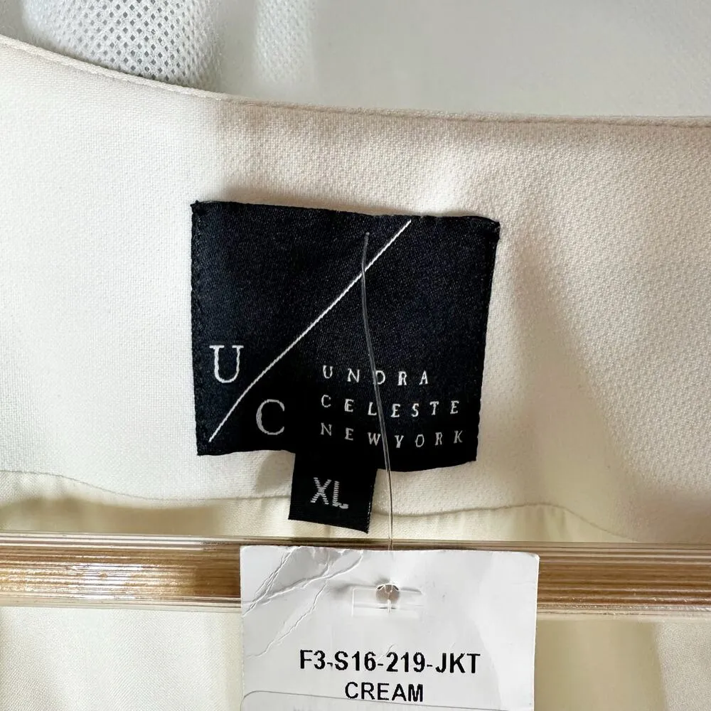Undra Celeste NY Wrap Blazer Cream Size XL Business Casual Office - Image 3