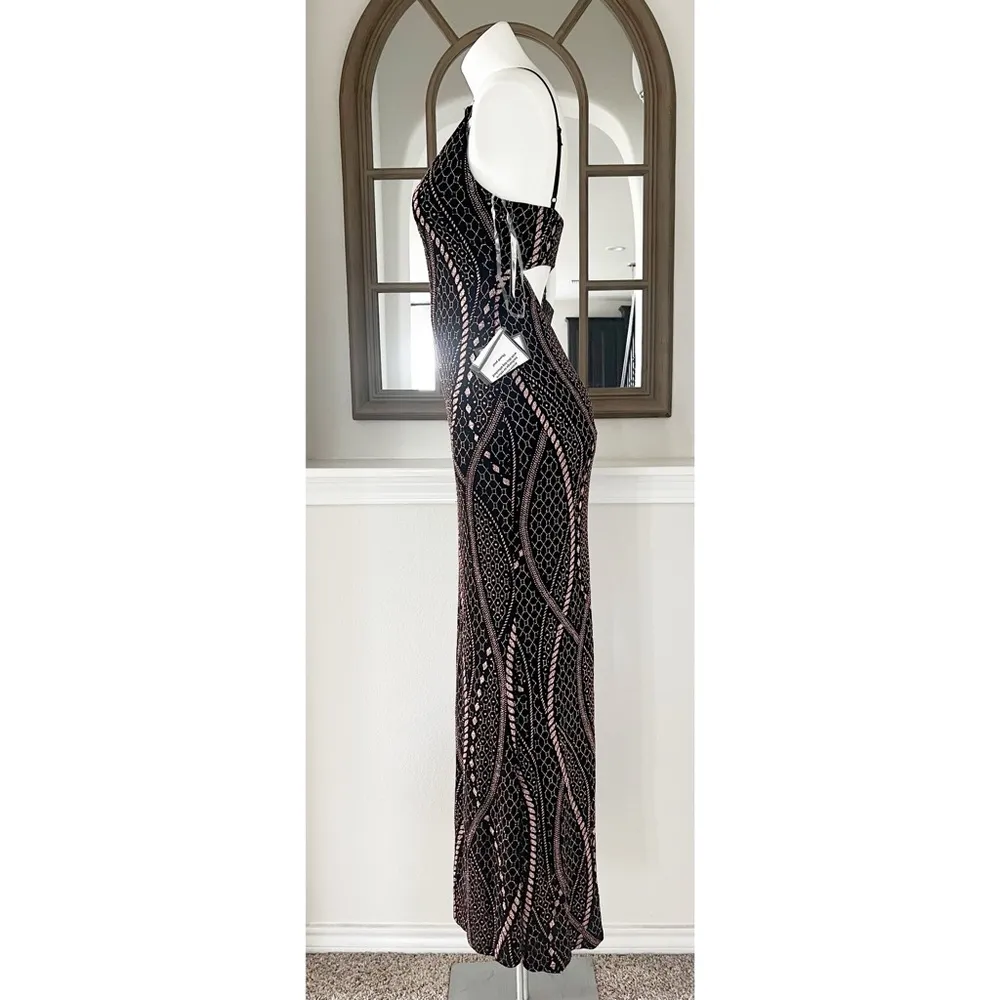 Jump Juniors' Strappy Slinky Slim-Fit Gown, Black / Gold Size 7/8 New w/Tag $149 - Image 6