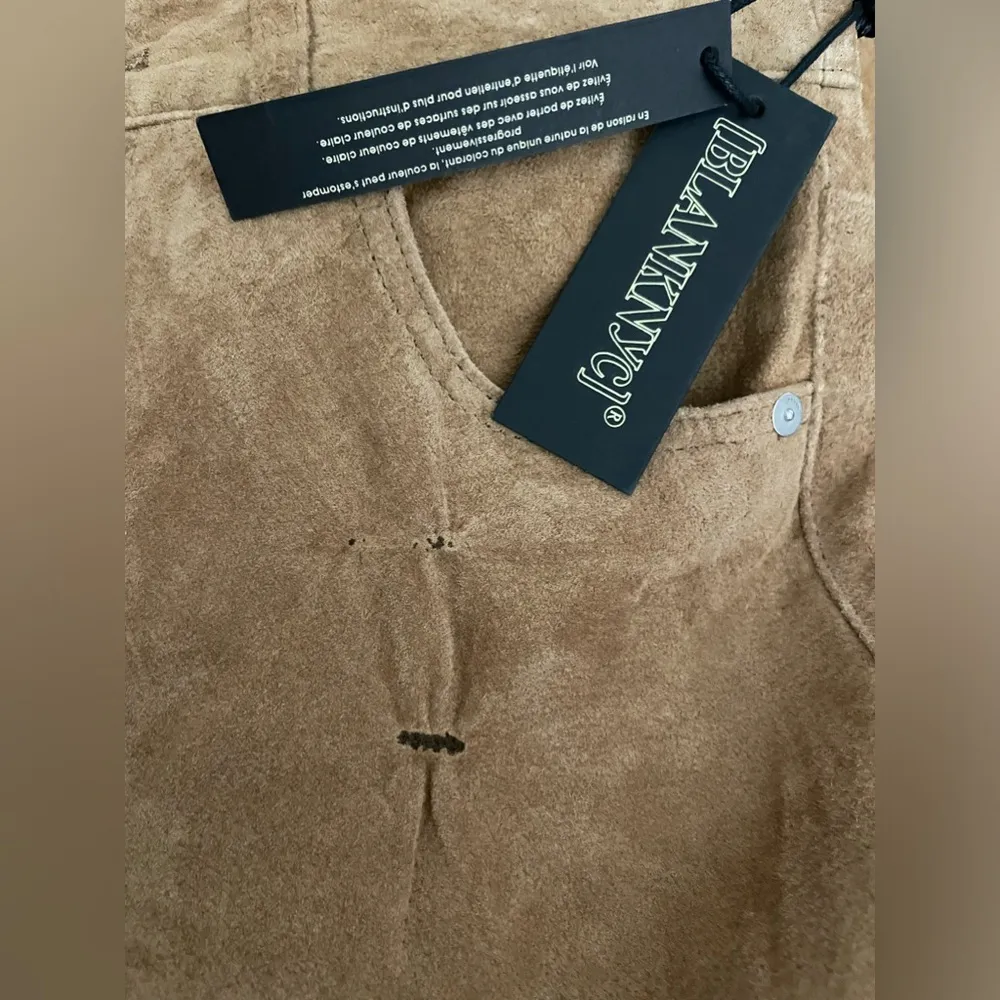 NWT Blank NYC Women’s Real Suede Midi Skirt Pecan Color Size 25 - Image 7