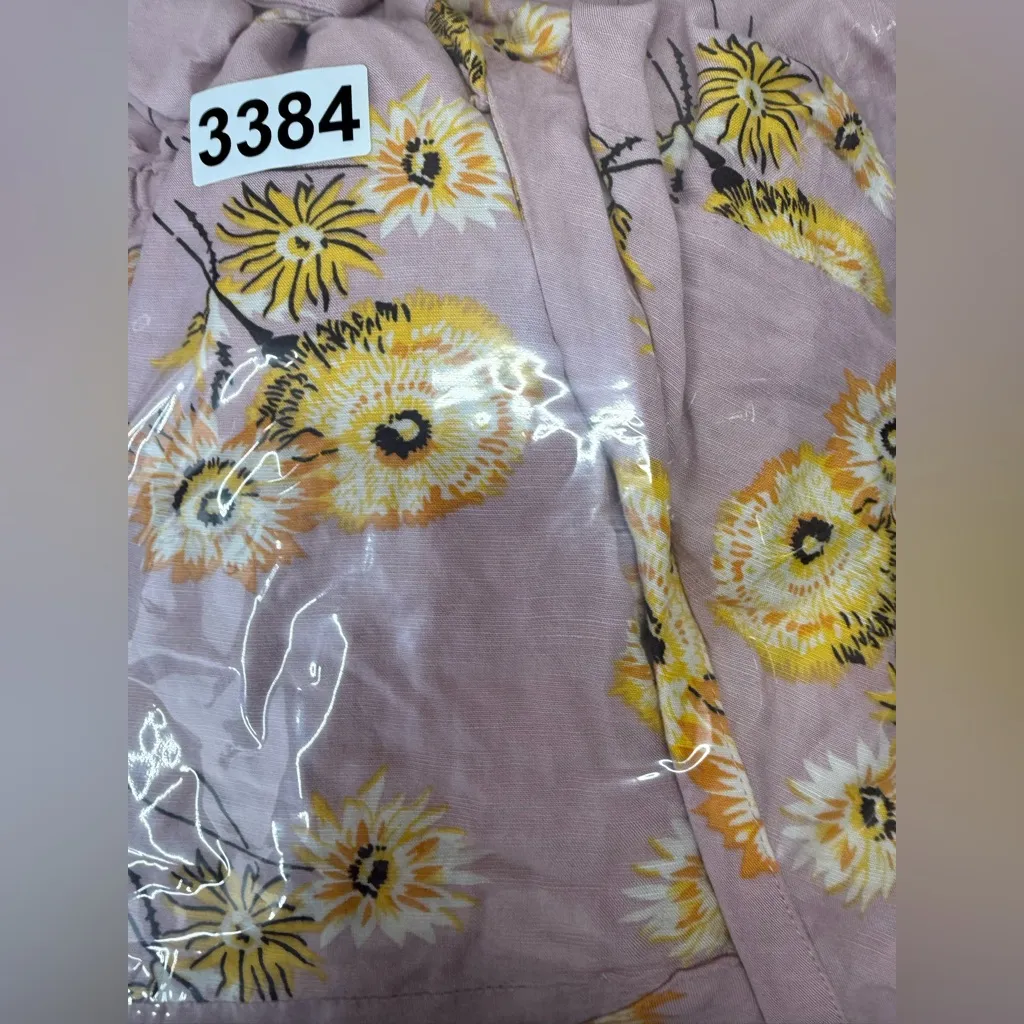 Madewell Petite Linen-Blend Ruffle-Cuff Wrap Dress in Dutch Dandelions‎ size XL - Image 8