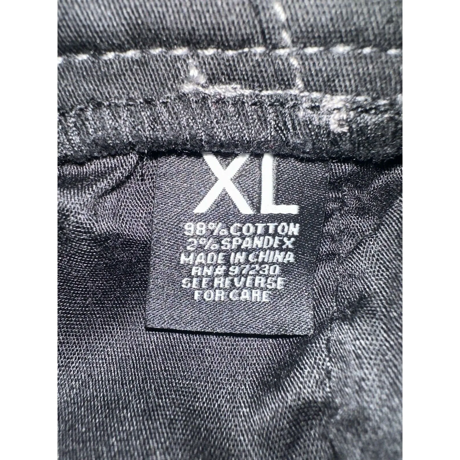 Almost Famous Black W/Camo Pockets Cargo Jogger Pants Elastic Waist w/Belt Sz XL - Image 8