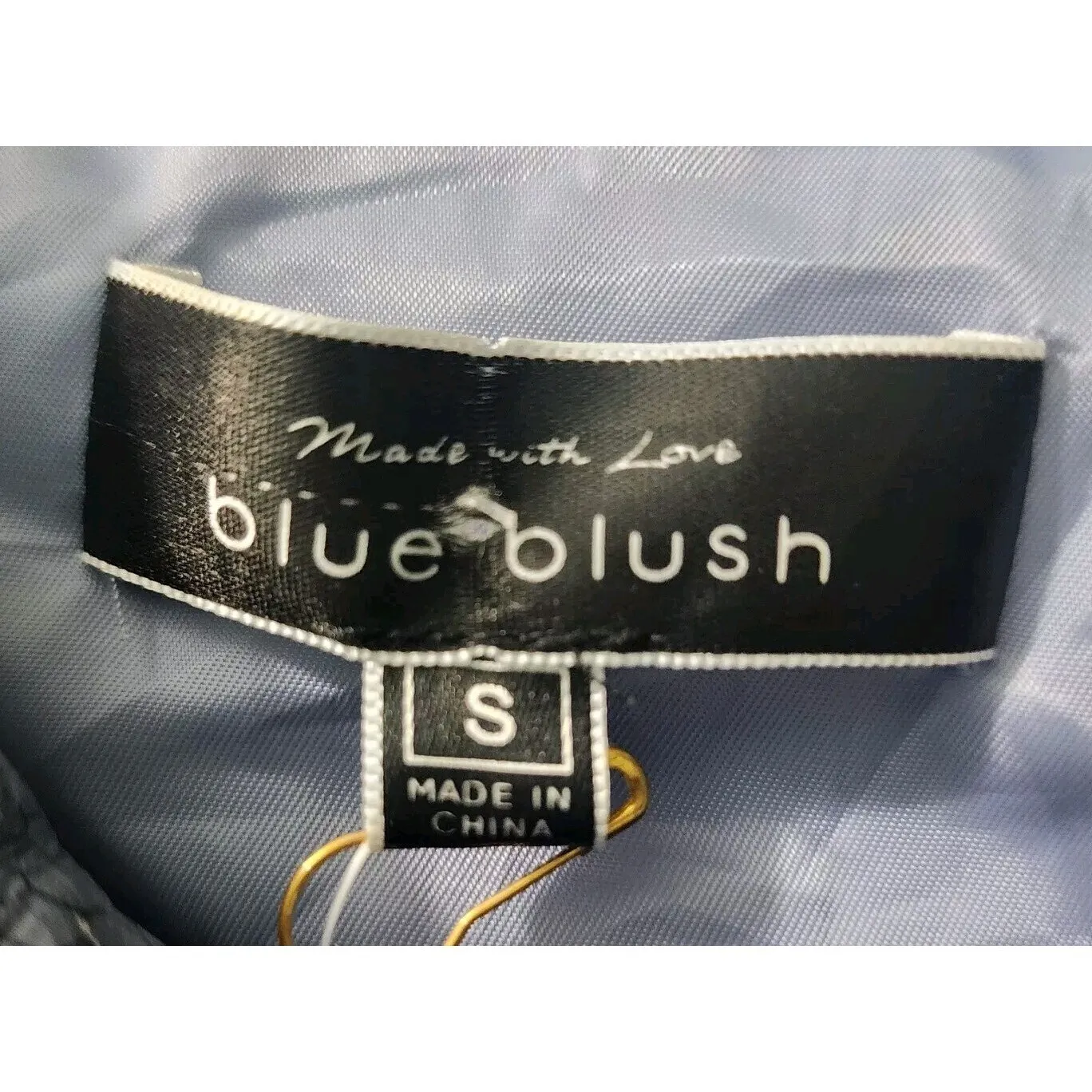 Blue‎ Blush Snake Print Cropped Jacket Moto Biker Silver Accents Small - Image 3