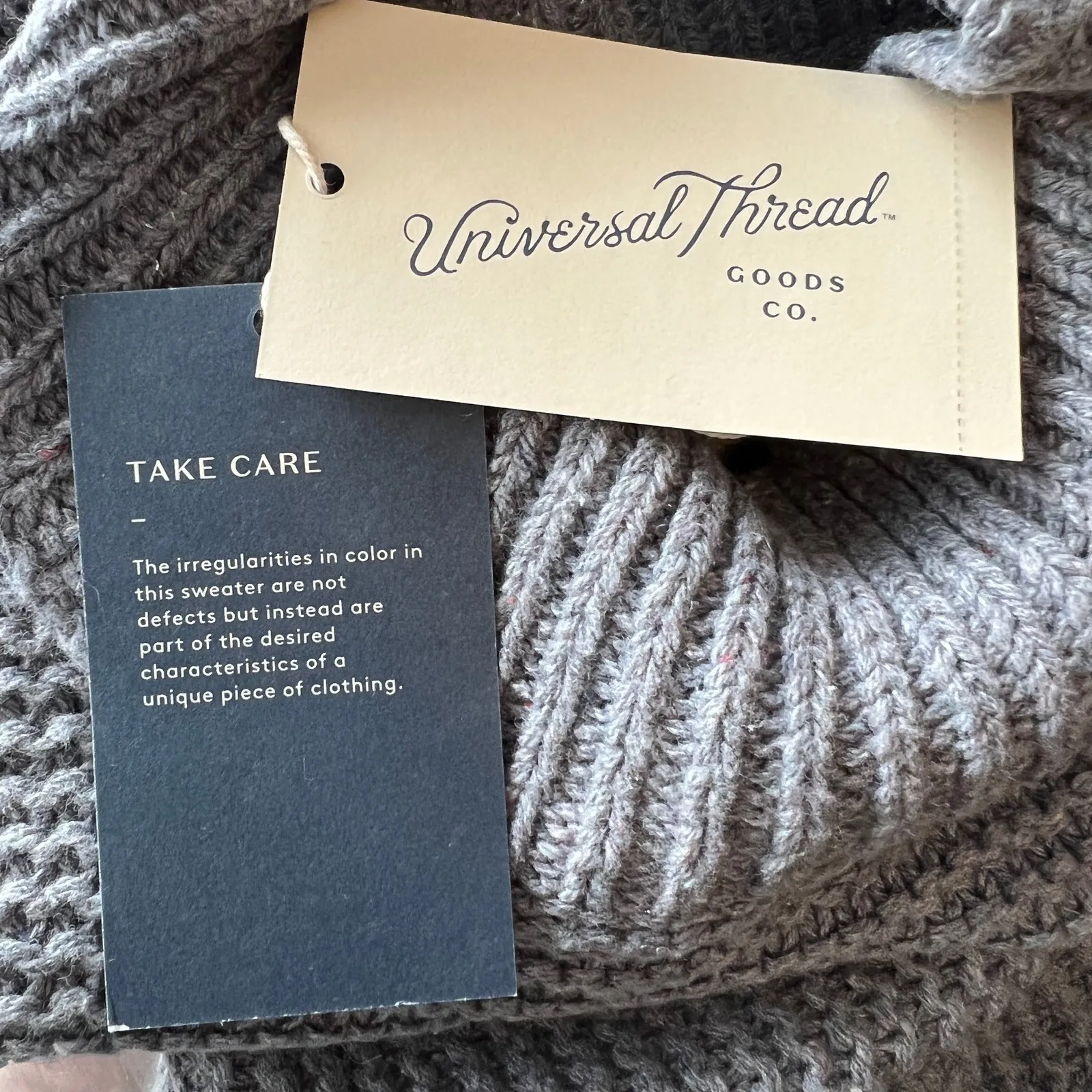 Universal Threads Universal Thread Gray Purple Mock Neck Detail Pullover Sweater - Large - NWT - Image 6
