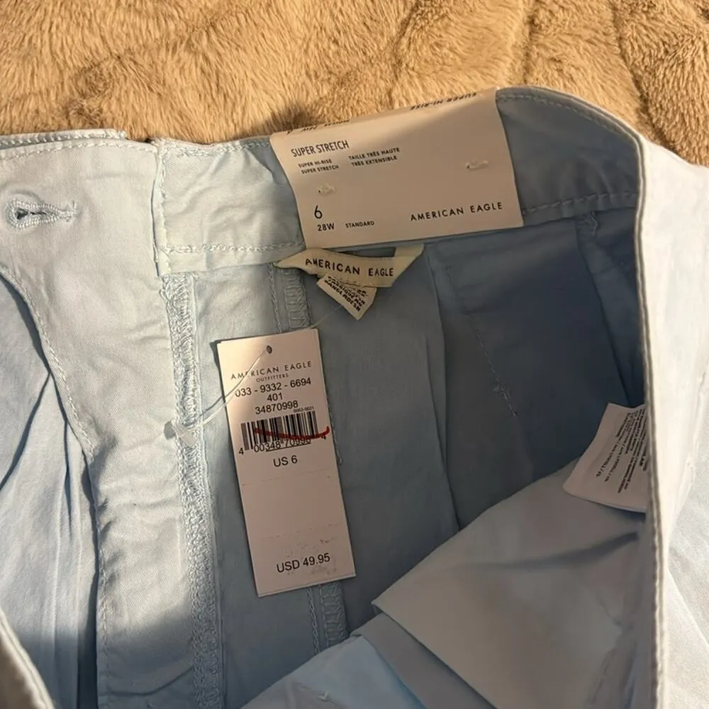 american eagle baby blue high rise pleated skirt 6 NWT - Image 4