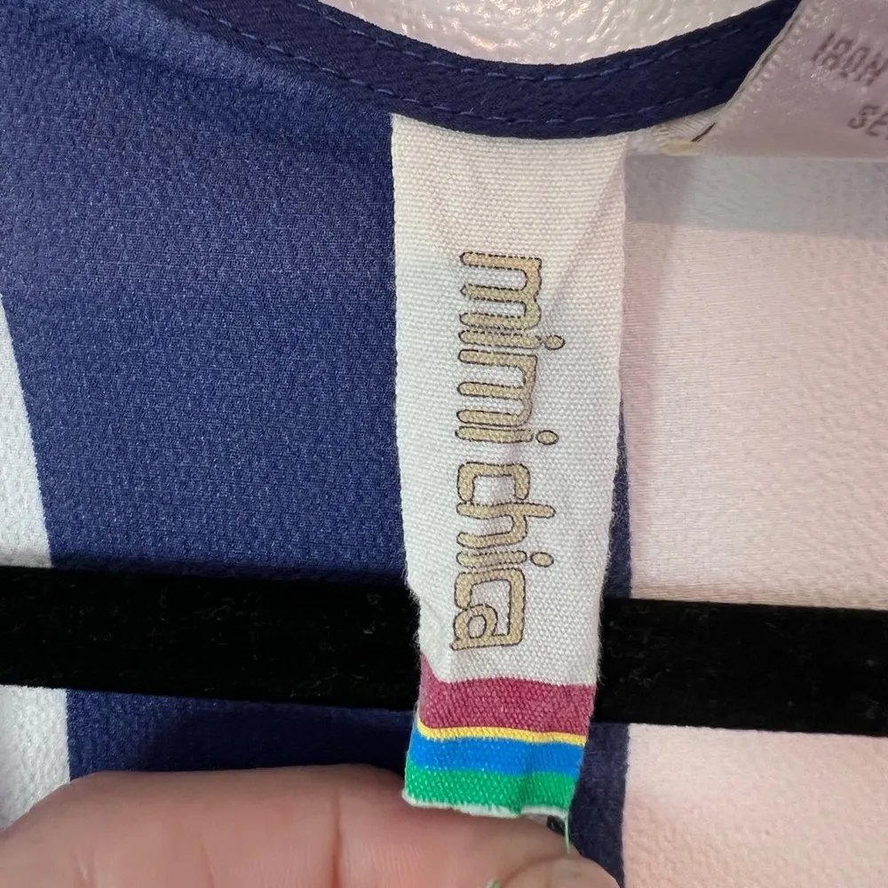 Blue and white stripped romper - Image 4