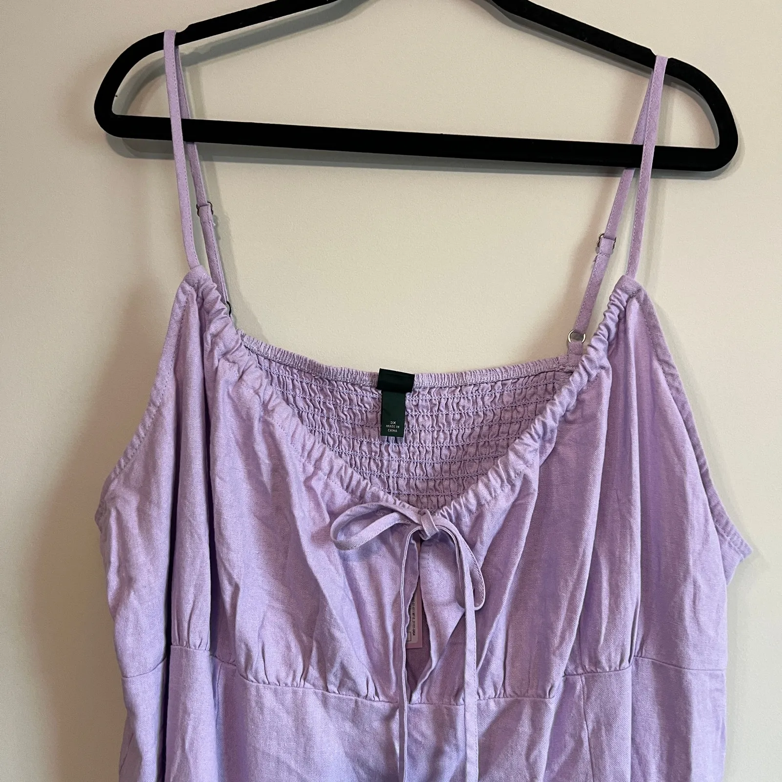 Wild Fable Women's Plus Size Lavender Ruched Linen Slip Dress - Size 3X - NWT - Image 3