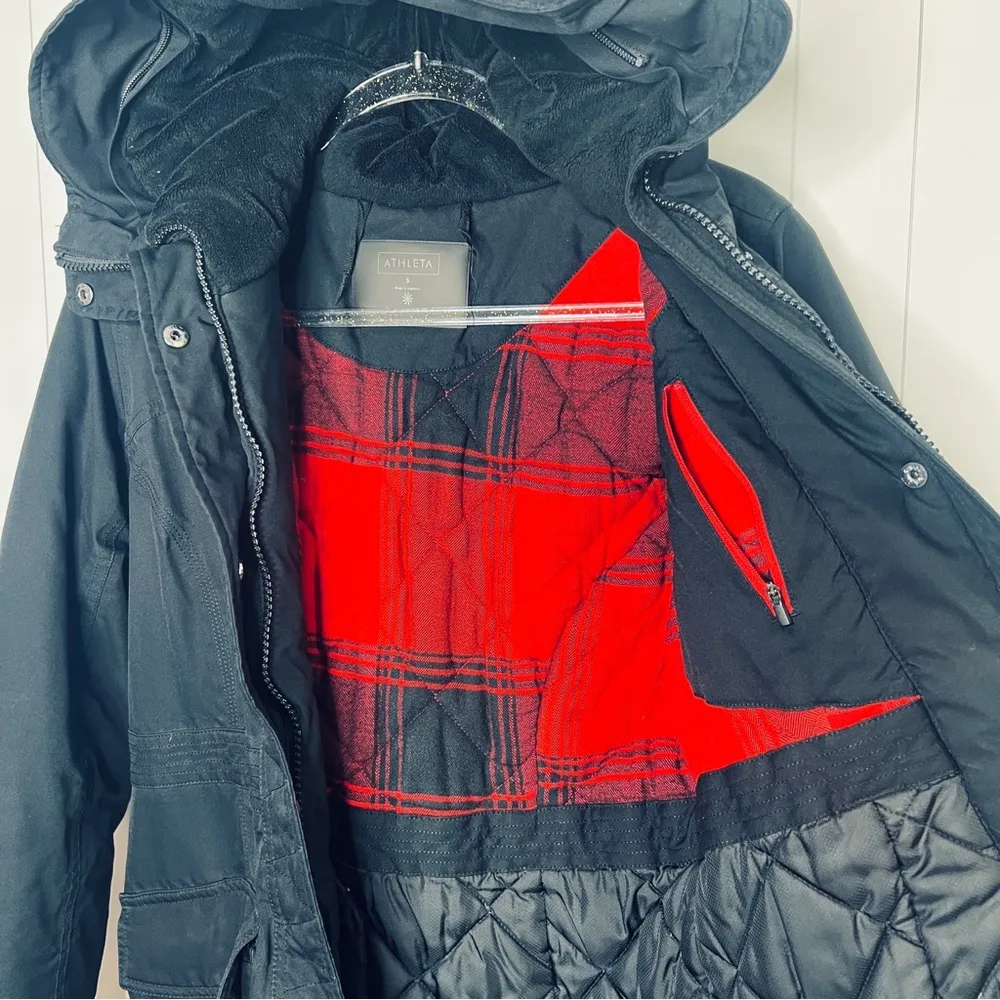 Iceland Black Parka Winter Coat Jacket Small Snow Ski - Image 4