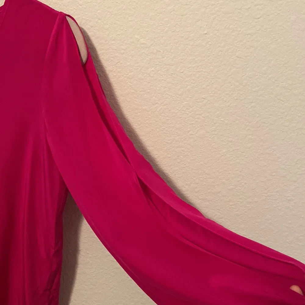 AMANDA Uprichard Hot Pink Silk Tunic - Image 3