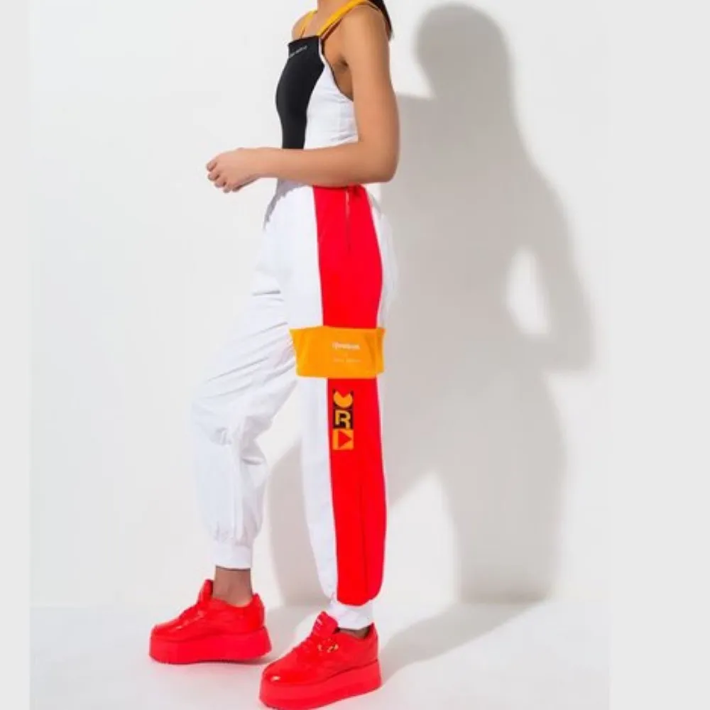 Reebok  X GiGi Hadid White And Red Track pants - Image 2