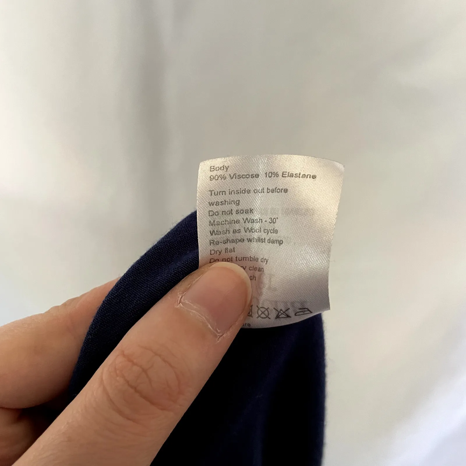 Isabella Oliver navy blue wraparound long sleeved dress v - Image 8