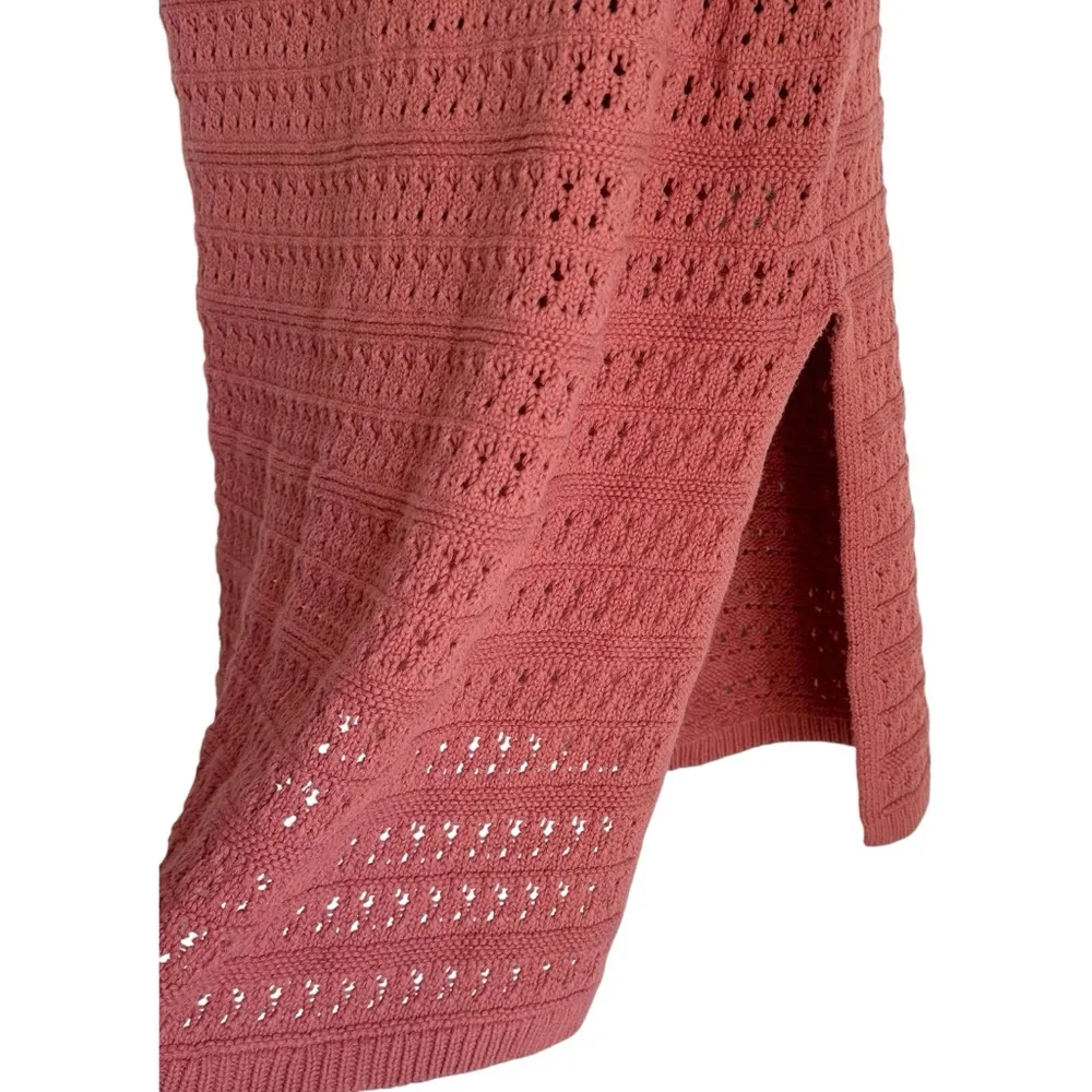 Old Navy Fitted Sleeveless Crochet Swim Cover-Up Midi Dress Small - Image 9