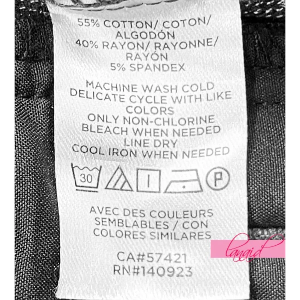 LOFT Sutton Skinny Pants Texture Grey Houndstooth Herringbone Tweed Ankle Slim 0 - Image 9