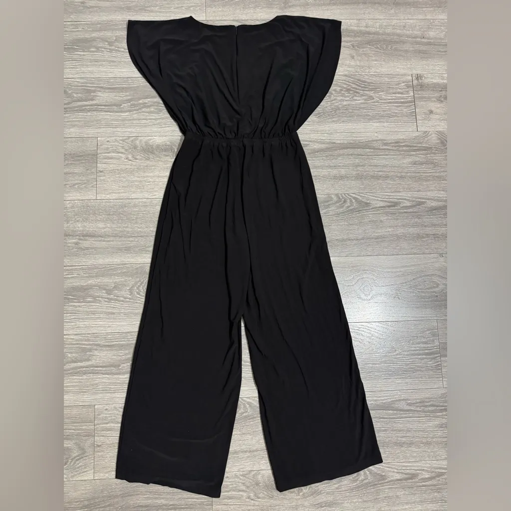 Emma & Michele Women Classic Black Dolman Sleeve Relaxed Fit Jumpsuit Size M - Image 10