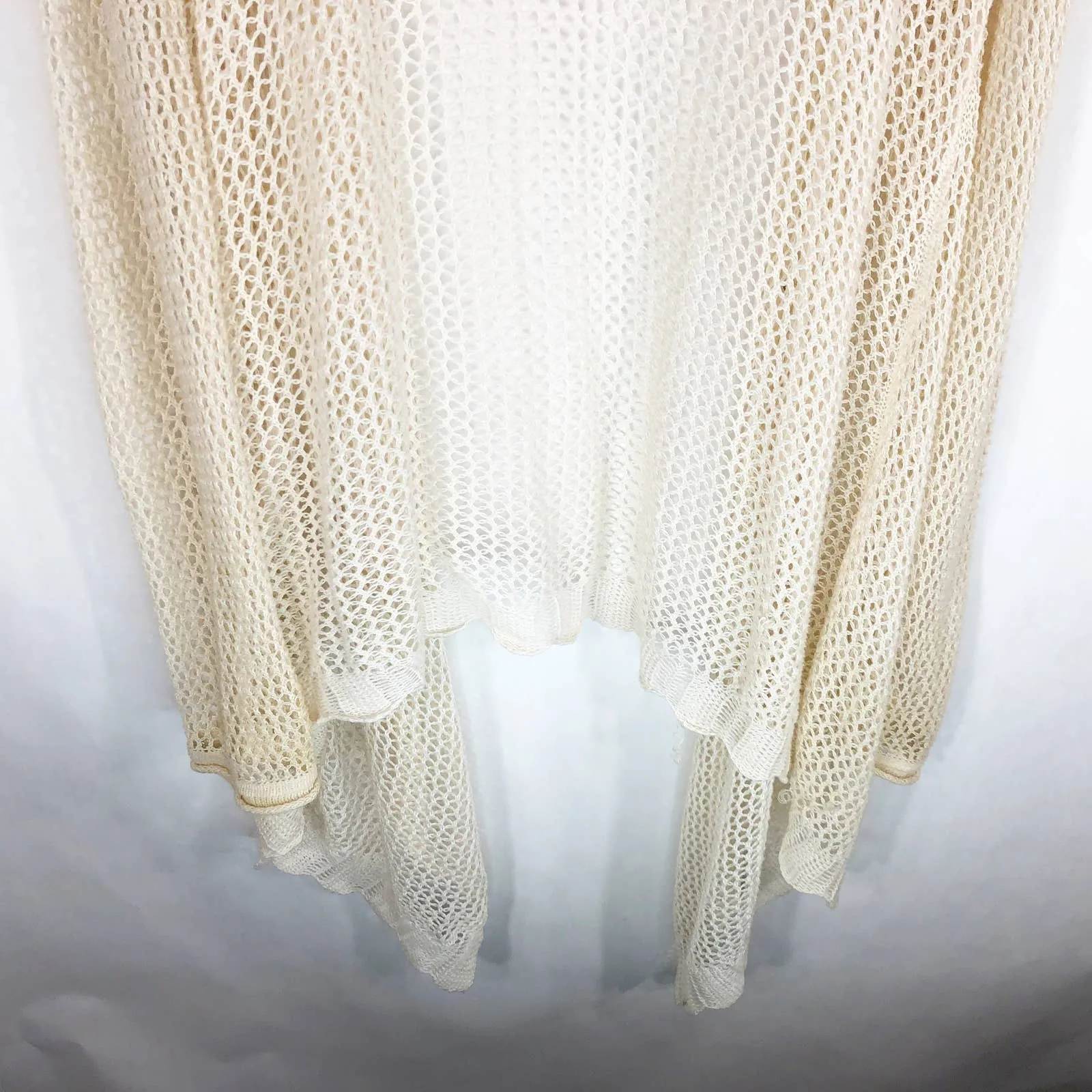 Lane‎ Bryant Plus Size 14 16 Cardigan Fish Net Open Knit Long Open Front 1085 - Image 3