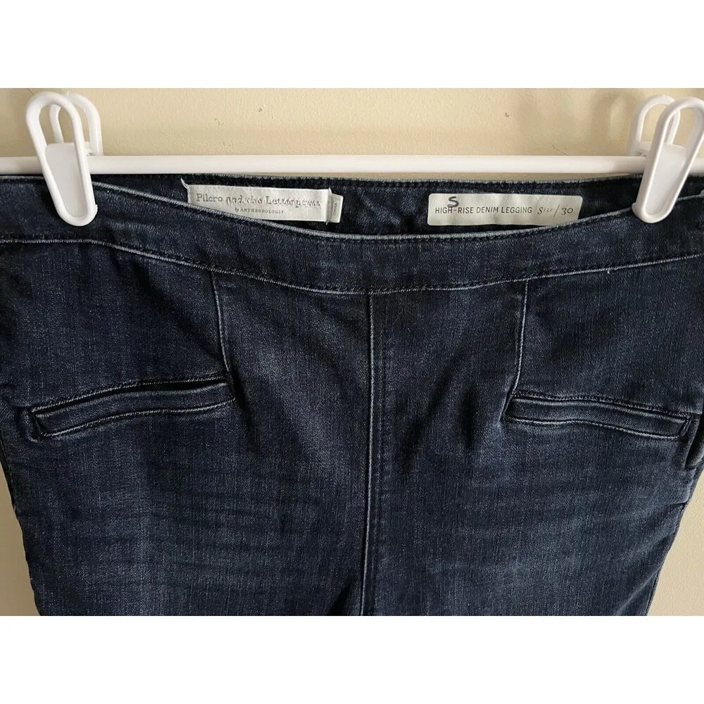 Pilcro And The Letterpress Anthropologie  HIgh -Rise Denim Legging Jeans Size 30 - Image 4