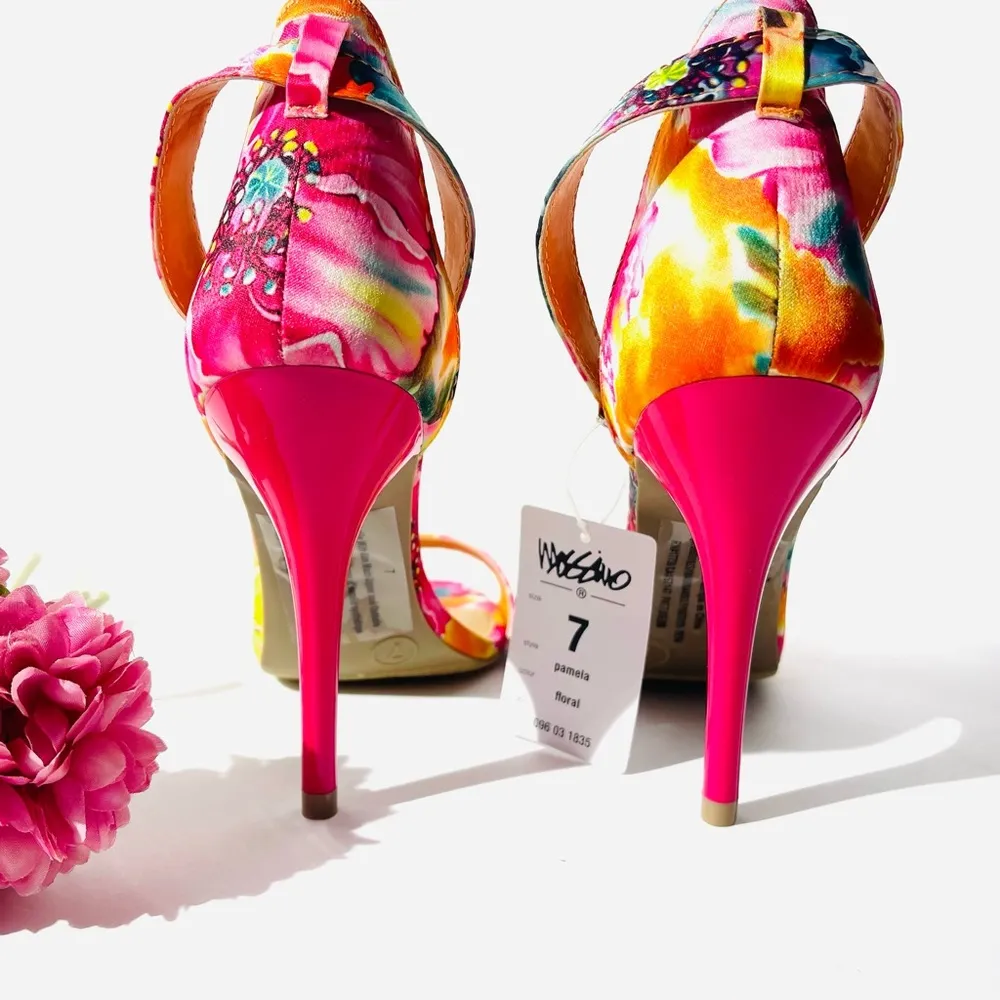 NWT Mossimo floral heel sandals. Pink Size 7 - Image 5