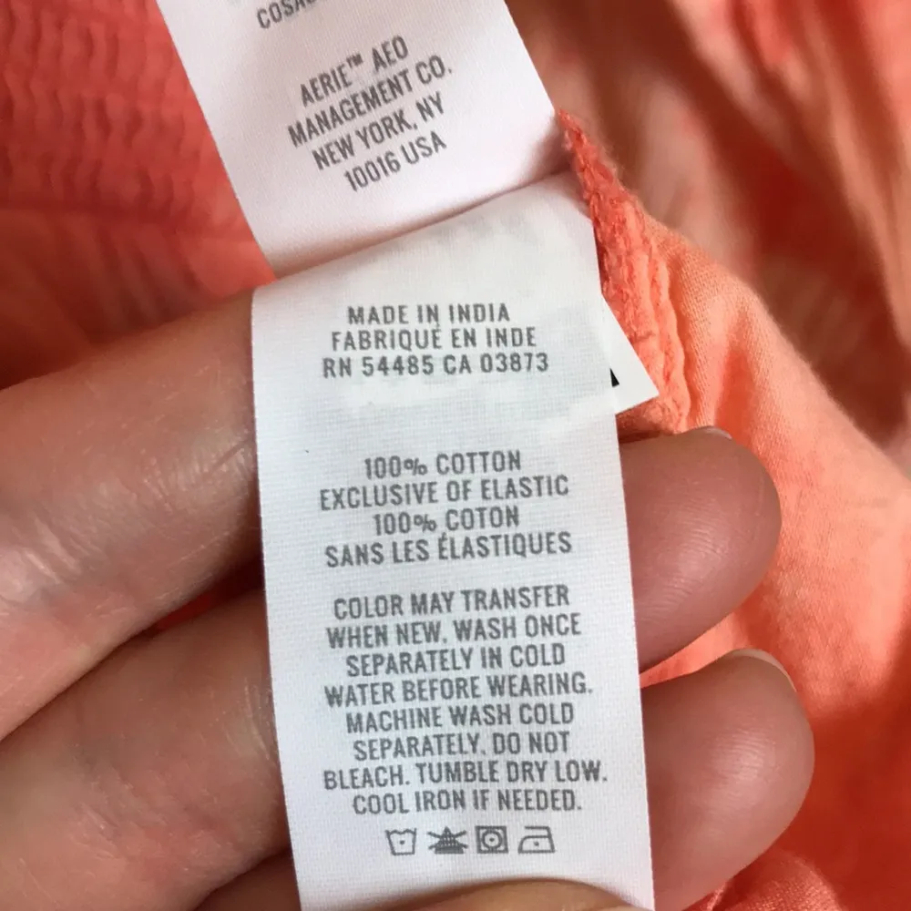 Aerie Women’s Rock ‘n’ Ruffle Tie Dye Orange Crochet Lace Mini Dress - Image 9