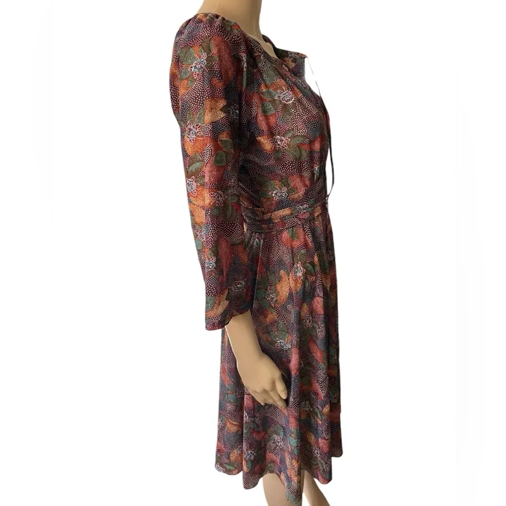 Patty O’Neil Vintage 60s Hippie Boho Eclectic Psychedelic Floral Mini Dress Purple Size undefined - Image 3